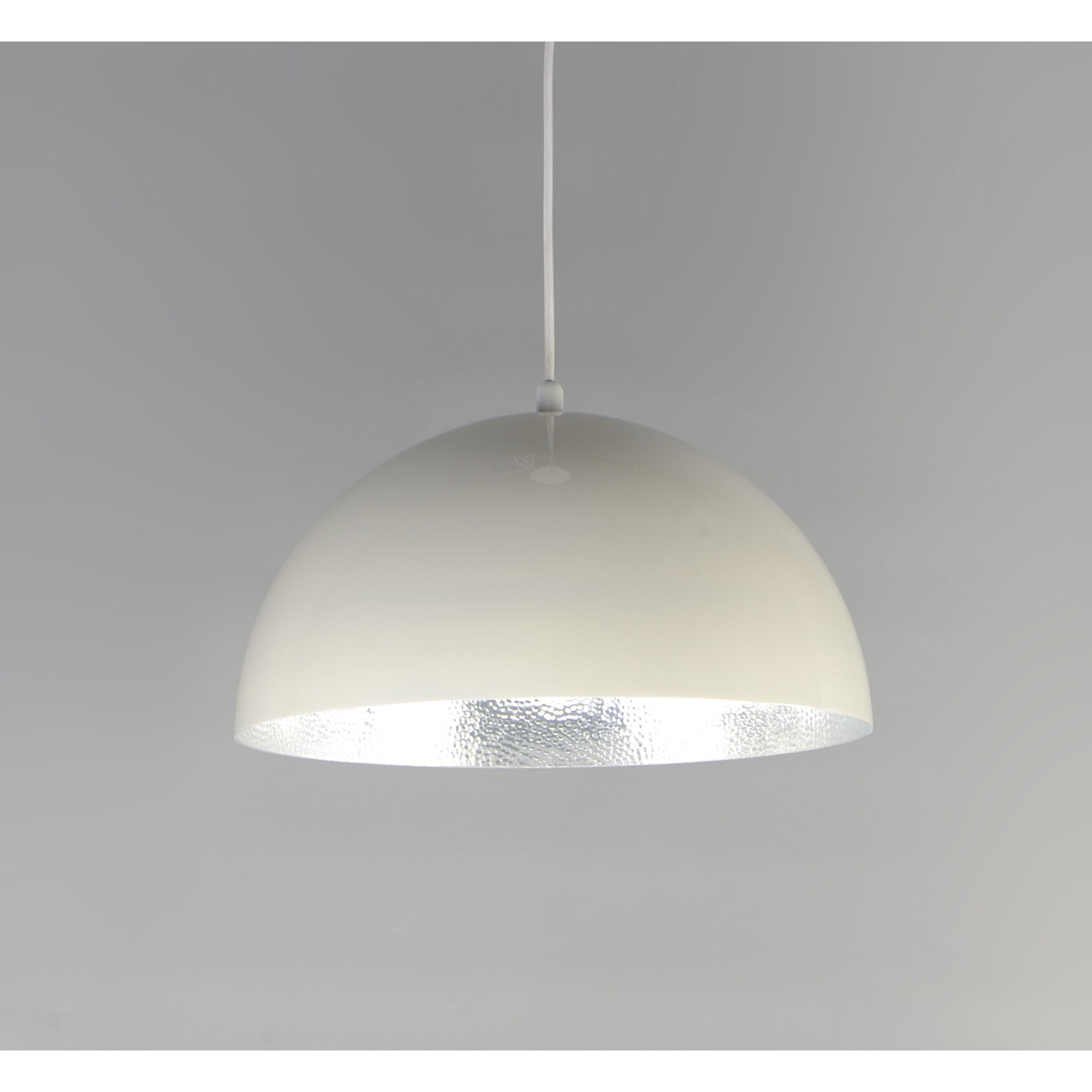 Hemisphere LED 9 inch Gloss Taupe and Aluminum Single Pendant Ceiling Light