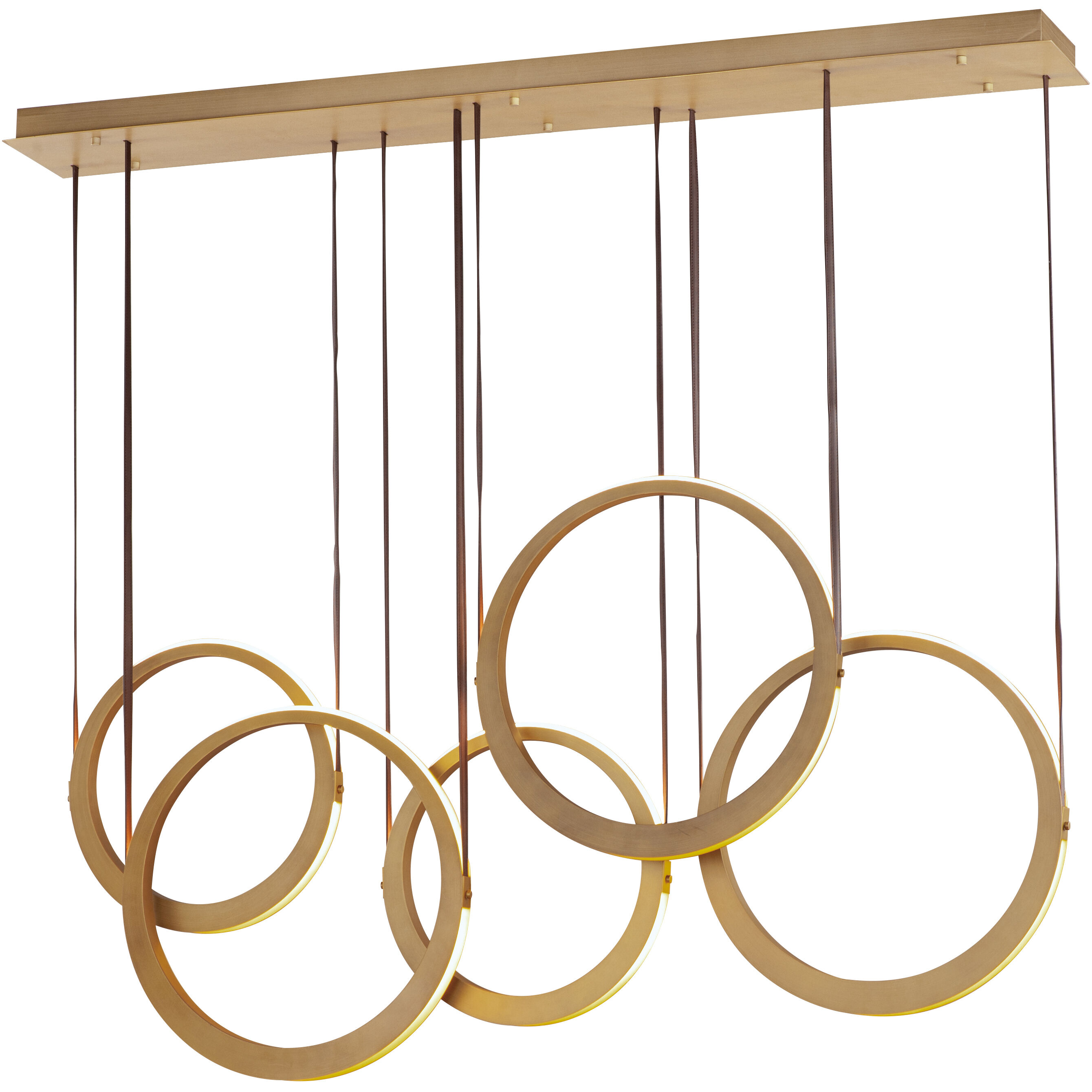 Tether LED 7.75 inch Natural Aged Brass Multi-Light Pendant Ceiling Light