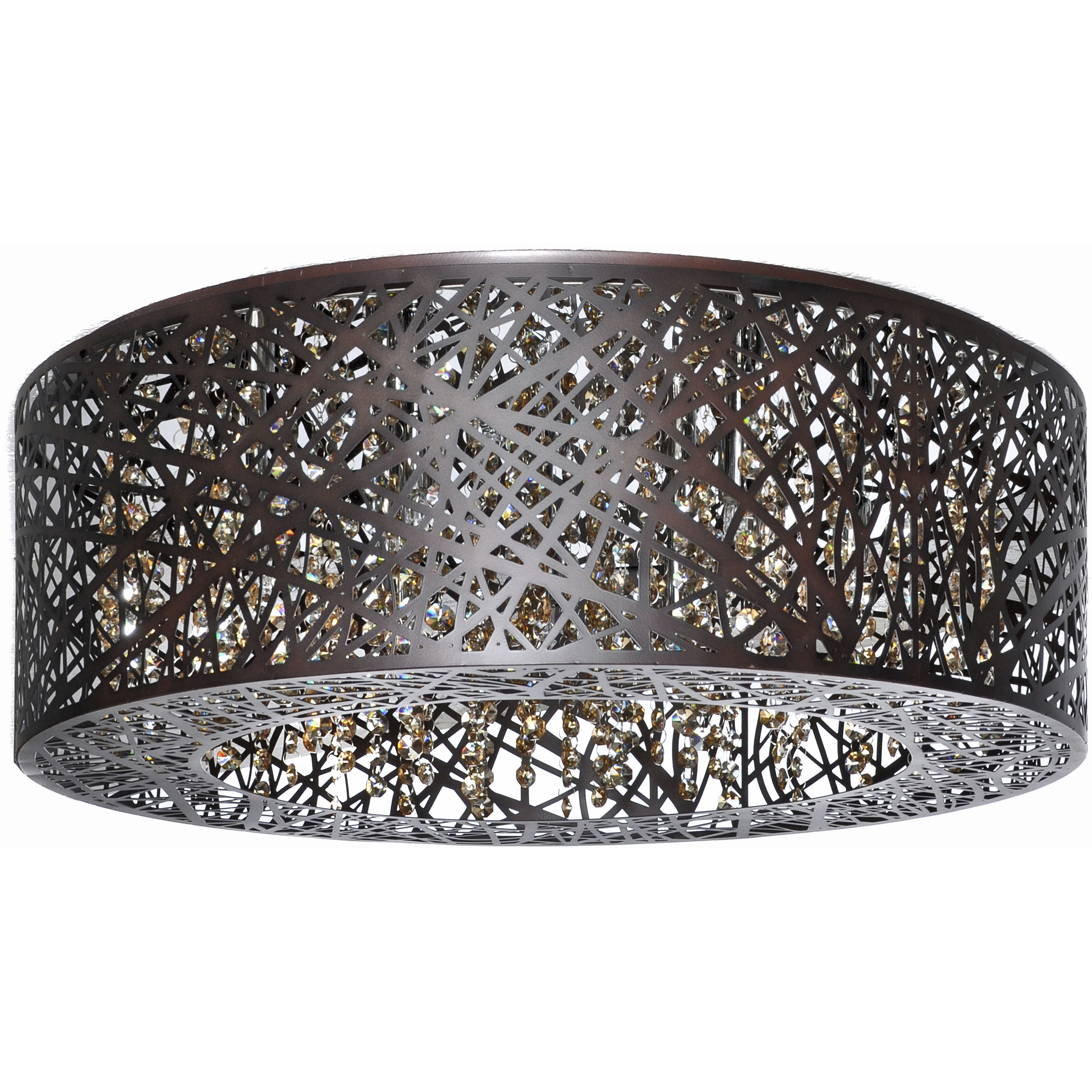 Inca 9 Light 23.5 inch Bronze Flush Mount Ceiling Light