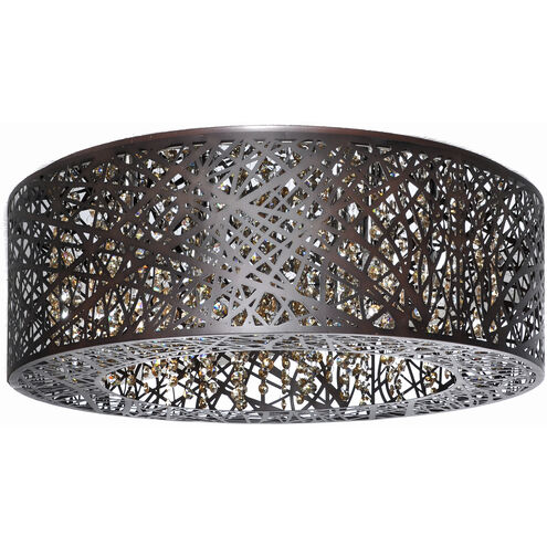 Inca 9 Light 23.5 inch Bronze Flush Mount Ceiling Light