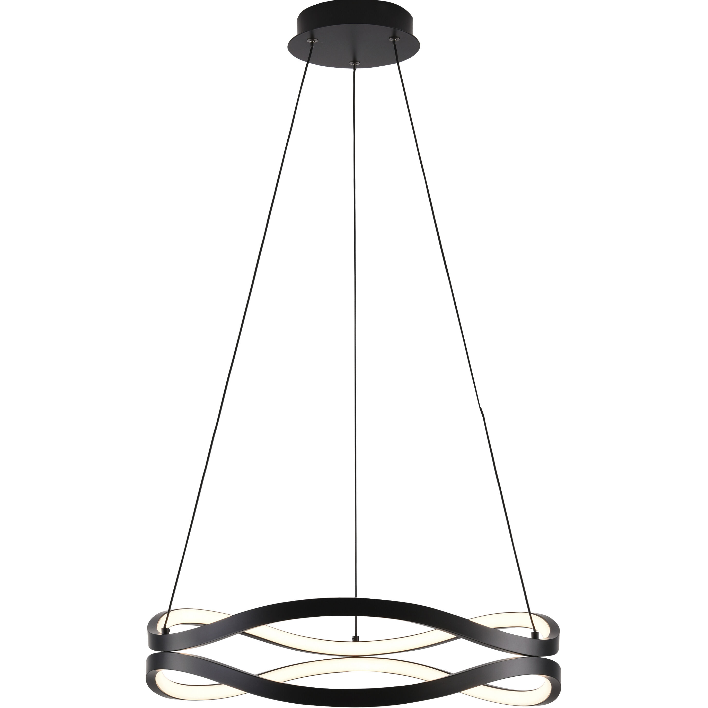 Curvo LED 20 inch Black Ring Pendant Ceiling Light