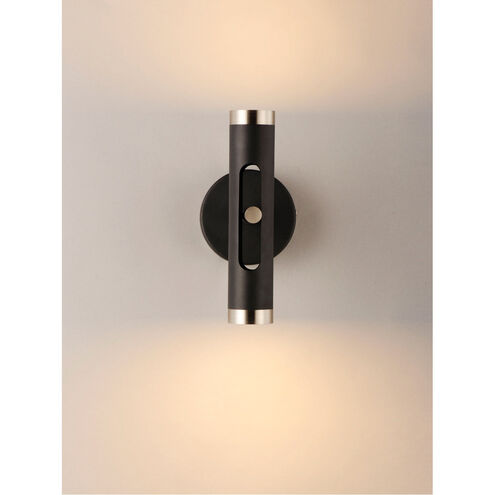 Ambit LED 5 inch Black/Satin Nickel Wall Sconce Wall Light