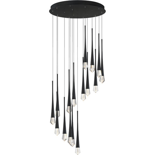 Pierce LED 24.75 inch Black Multi-Light Pendant Ceiling Light