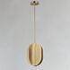 Interval LED 9.75 inch Satin Brass Single Pendant Ceiling Light