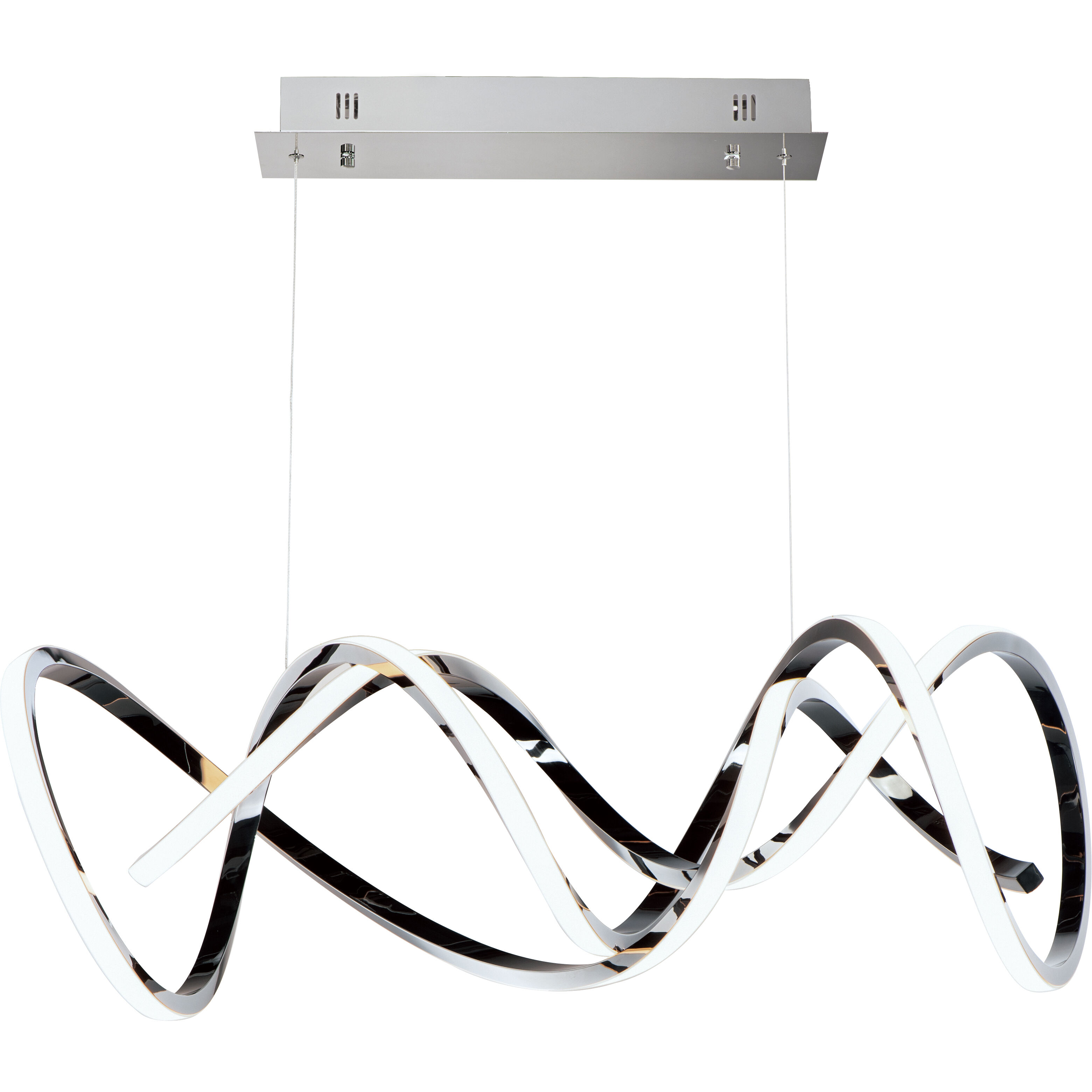 Signature LED 15.75 inch Black Chrome Single Pendant Ceiling Light