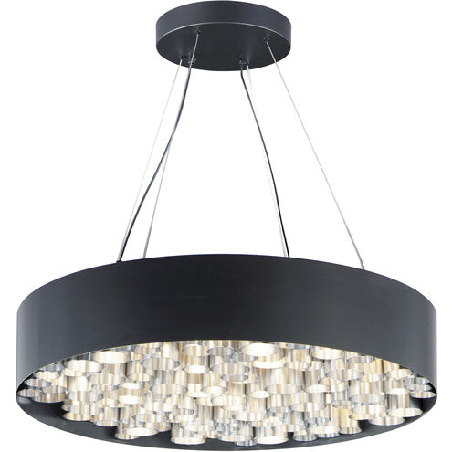 Pipes LED 30 inch Black and Brushed Aluminum Multi-Light Pendant Ceiling Light