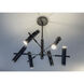 Ambit LED 32.25 inch Black and Satin Nickel Multi-Light Pendant Ceiling Light
