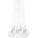 Starburst 7 Light 12 inch Satin Nickel Multi-Light Pendant Ceiling Light