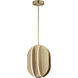Interval LED 9.75 inch Satin Brass Single Pendant Ceiling Light