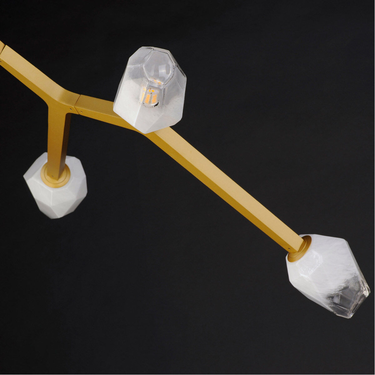 Blossom LED 35.75 inch Natural Aged Brass Multi-Light Pendant Ceiling Light
