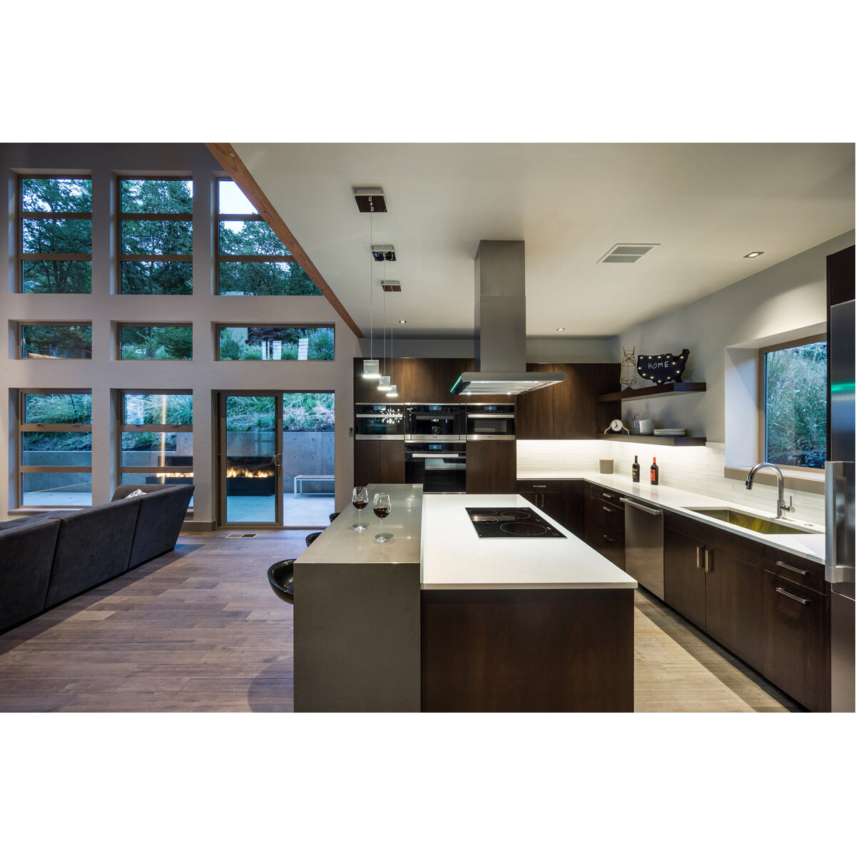 Brick LED 3 inch Polished Chrome Mini Pendant Ceiling Light