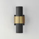 Reveal Outdoor LED 12 inch Black and Gold Outdoor Wall Mount