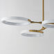 Hoopla LED 33 inch White and Gold Chandelier Ceiling Light in White/Gold