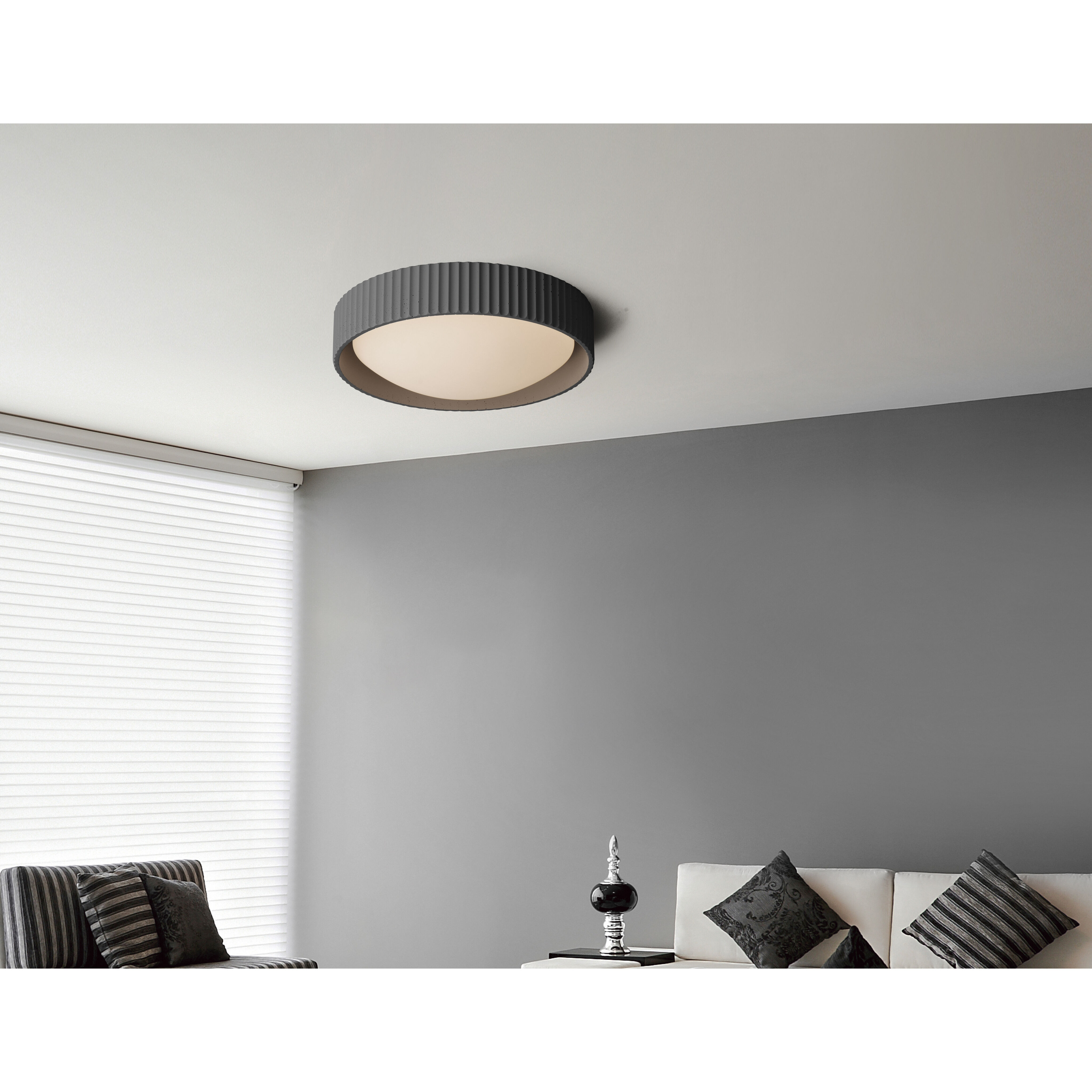 Souffle LED 18 inch Gray Flush Mount Ceiling Light