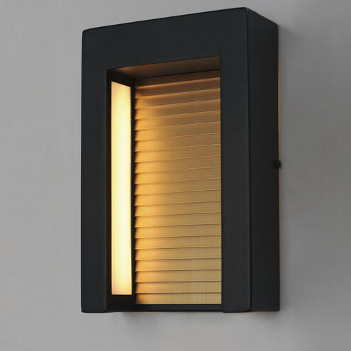 Alcove LED 10 inch Black and Gold Outdoor Wall Sconce