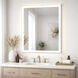 Framed 36 X 30 inch Satin Nickel LED Wall Mirror
