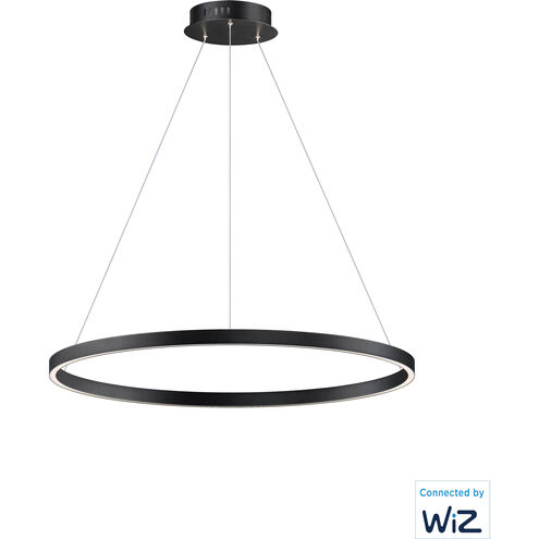 Groove LED 31.5 inch Black Single Pendant Ceiling Light