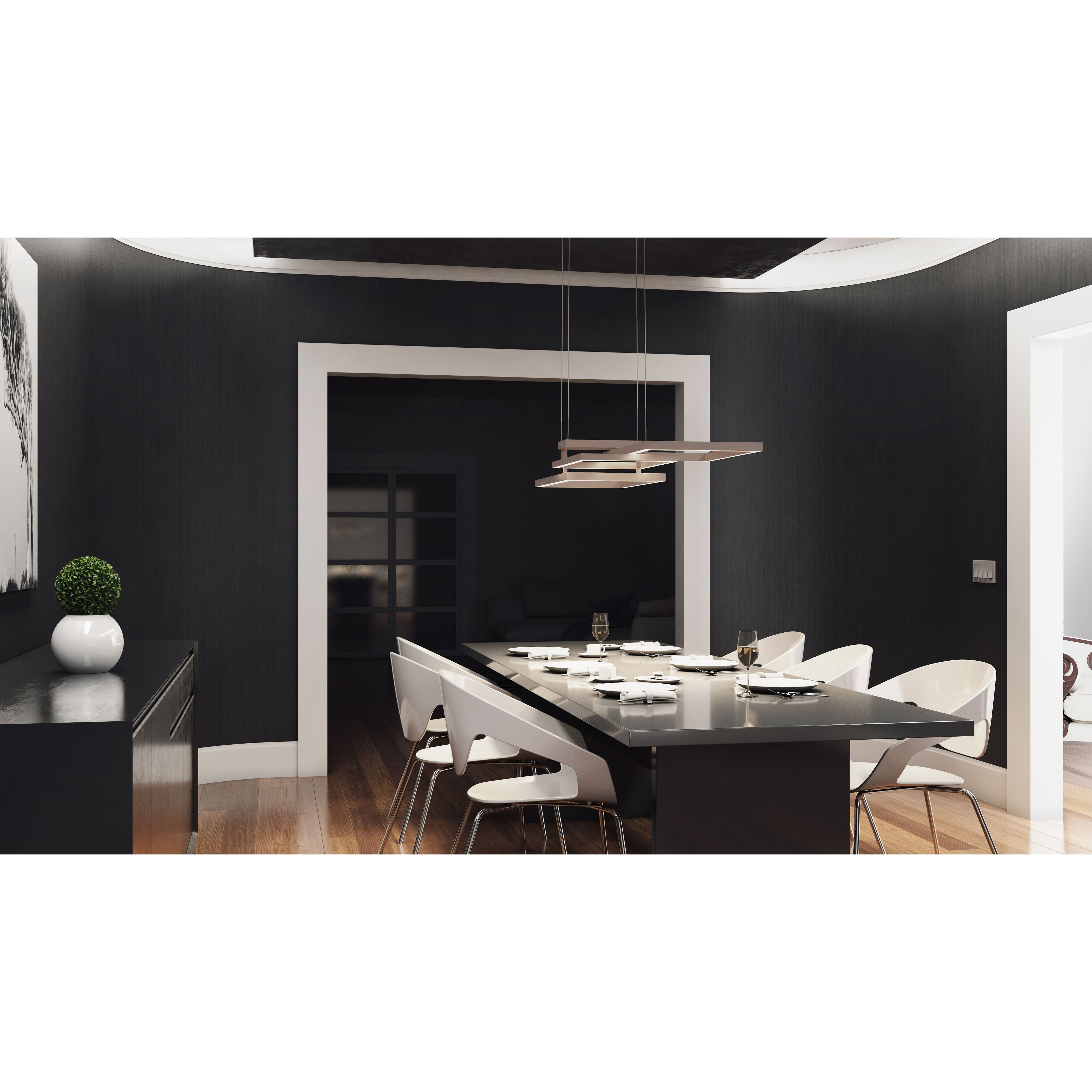 Traverse LED LED 23.5 inch Champagne Entry Foyer Pendant Ceiling Light