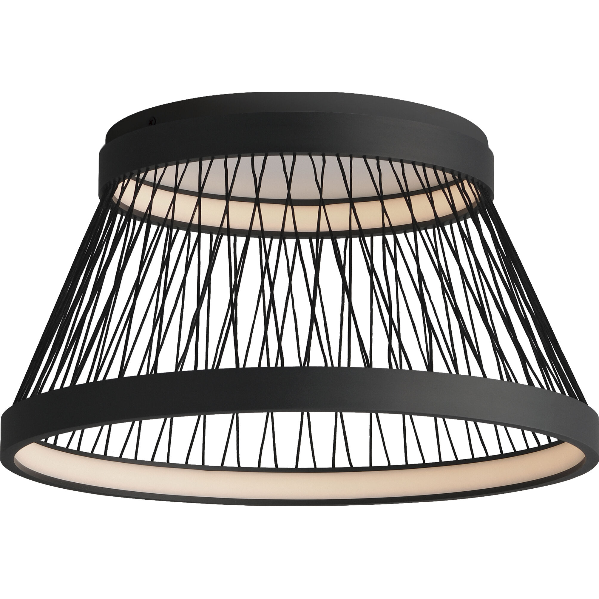 Loom LED 22.75 inch Black Flush Mount Ceiling Light