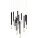 Diaphane LED 27.5 inch Black Multi-Light Pendant Ceiling Light