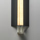 Hyperion LED 5 inch Black ADA Wall Sconce Wall Light in Clear Crystal
