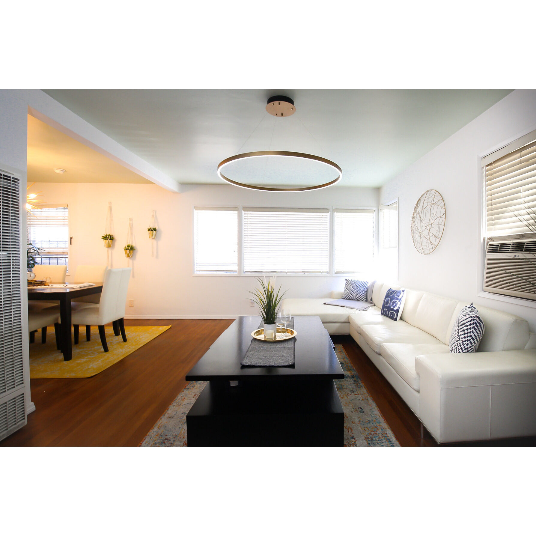 Groove LED 31.5 inch Gold Single Pendant Ceiling Light