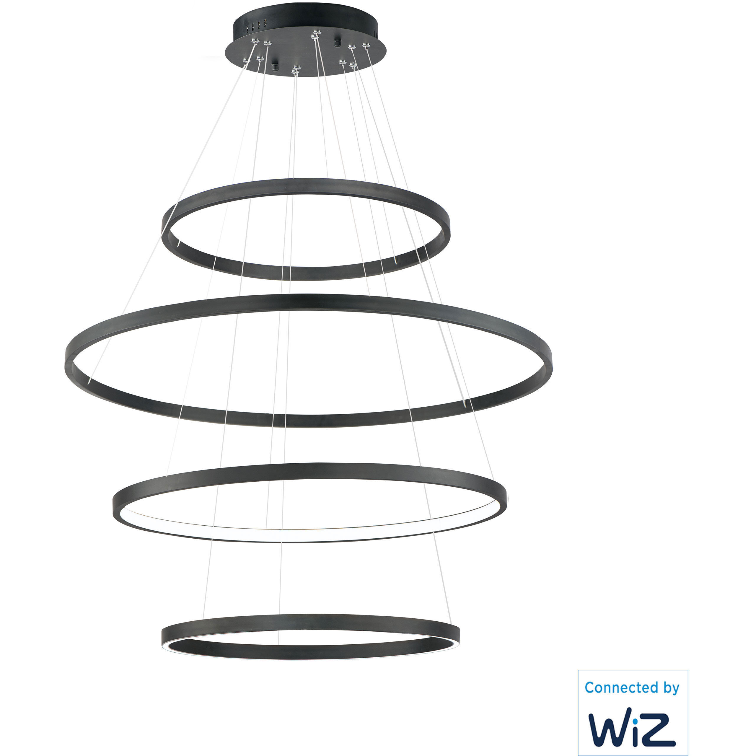 Groove LED 39.5 inch Black Single Pendant Ceiling Light