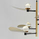 Pearl LED 47.25 inch Black and Natural Aged Brass Suspension Pendant Ceiling Light