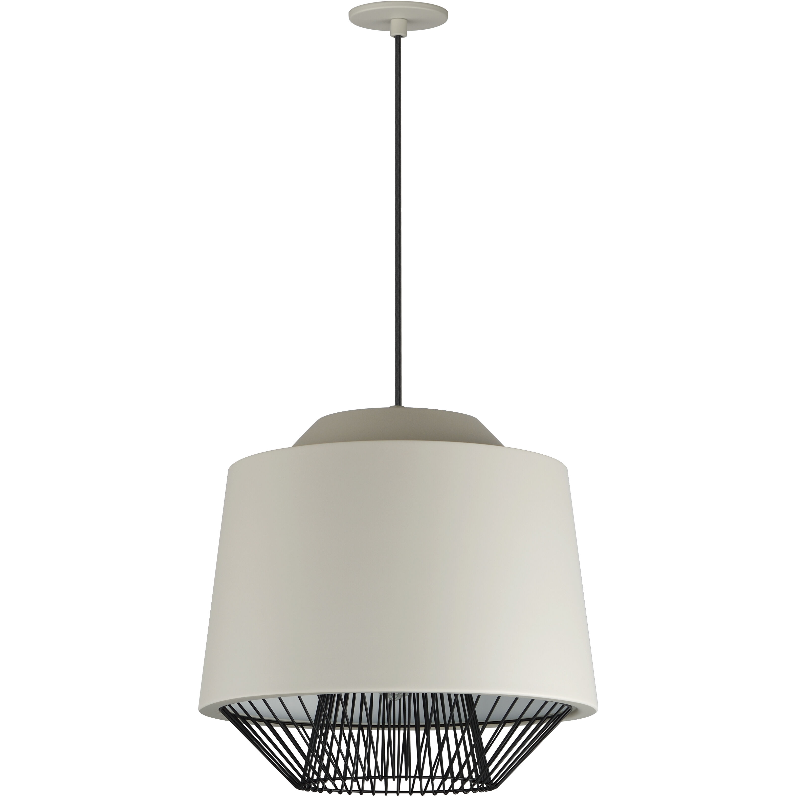 Phoenix LED 18.5 inch Gray and Black Single Pendant Ceiling Light