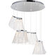 Tartan LED 23.5 inch Polished Chrome Multi-Light Pendant Ceiling Light