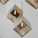 Ice Cube LED 33.5 inch French Gold Multi-Light Pendant Ceiling Light