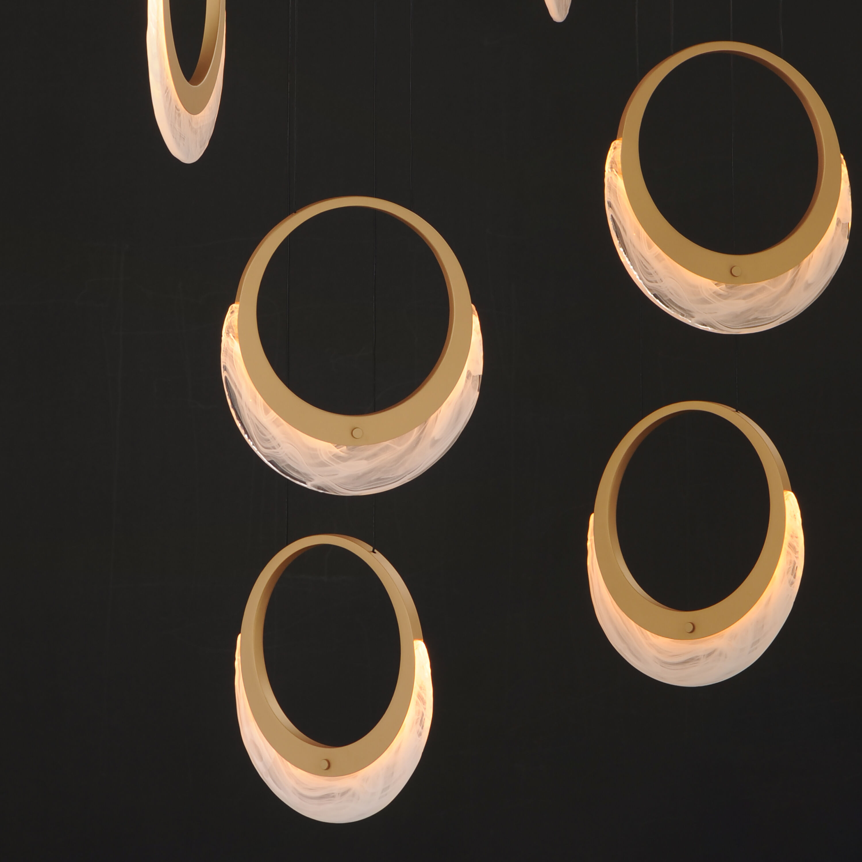 Lyra LED 20.25 inch Gold Multi-Light Pendant Ceiling Light