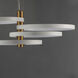 Hoopla LED 29.5 inch White and Gold Single Pendant Ceiling Light in White/Gold