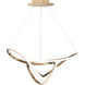 Perpetual LED 32 inch Brushed Champagne Single Pendant Ceiling Light