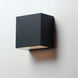 Blok LED 6.25 inch Black Outdoor Wall Sconce