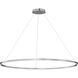Groove 5CCT LED 60 inch Brushed Aluminum Ring Pendant Ceiling Light
