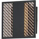 Interlace LED 6.5 inch Black and Aged Copper Outdoor Wall Mount