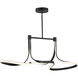 Serpentine LED 56.5 inch Black Linear Pendant Ceiling Light