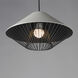 Phoenix LED 15.5 inch Gray with Black Single Pendant Ceiling Light in Gray and Black