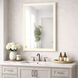 Framed 36 X 24 inch Satin Nickel LED Mirror