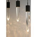 Quartz LED 20 inch Black Multi-Light Pendant Ceiling Light