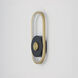 Gravity LED 13 inch Black and Gold Outdoor Wall Mount