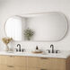 Elisse 68 X 28 inch Satin Nickel LED Wall Mirror