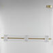 Elysian LED 41.5 inch Natural Aged Brass Linear Pendant Ceiling Light