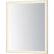 Framed 36 X 30 inch Satin Nickel LED Wall Mirror