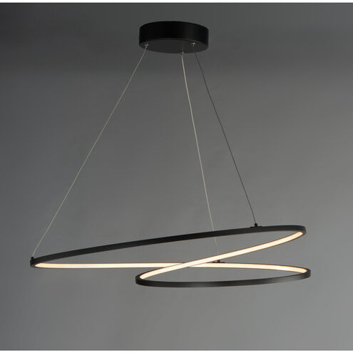 Cycle LED 24.5 inch Black Single Pendant Ceiling Light