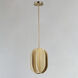 Interval LED 9.75 inch Satin Brass Single Pendant Ceiling Light