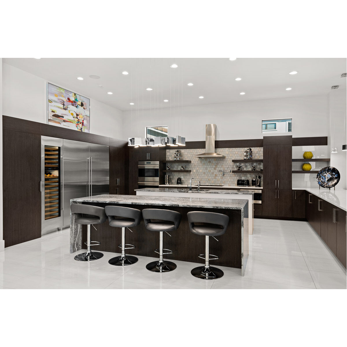 Brick LED 3 inch Polished Chrome Mini Pendant Ceiling Light