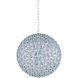 Brilliant 12 Light 24 inch Polished Chrome Single Pendant Ceiling Light