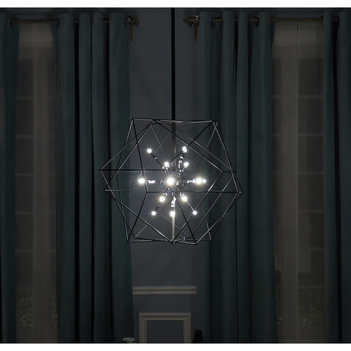 Rubic LED LED 20.5 inch Black and Polished Chrome Single Pendant Ceiling Light